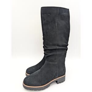 Blondo Kray Waterproof Knee High Boots Women's Suede Black Size US7M EU38